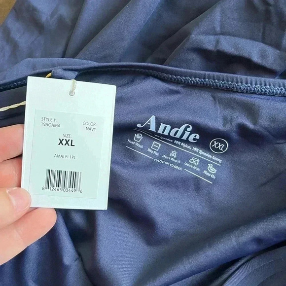 Andie NWT Women’s Navy Blue The Amalfi One Piece Swim Suit Size XXL - Picture 9 of 10